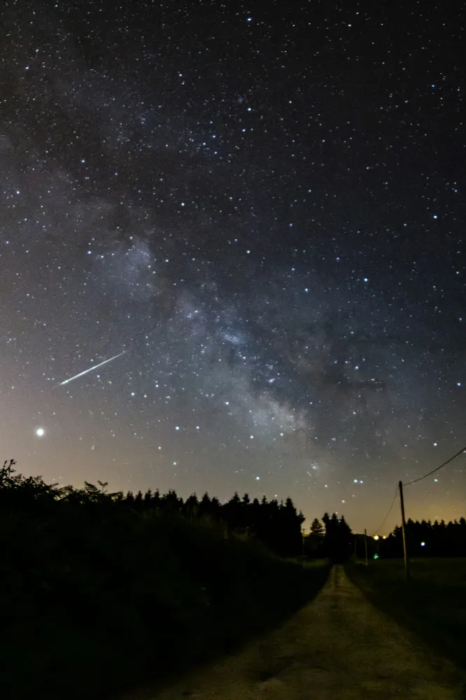 Le sillage d'une météorite, par Florie